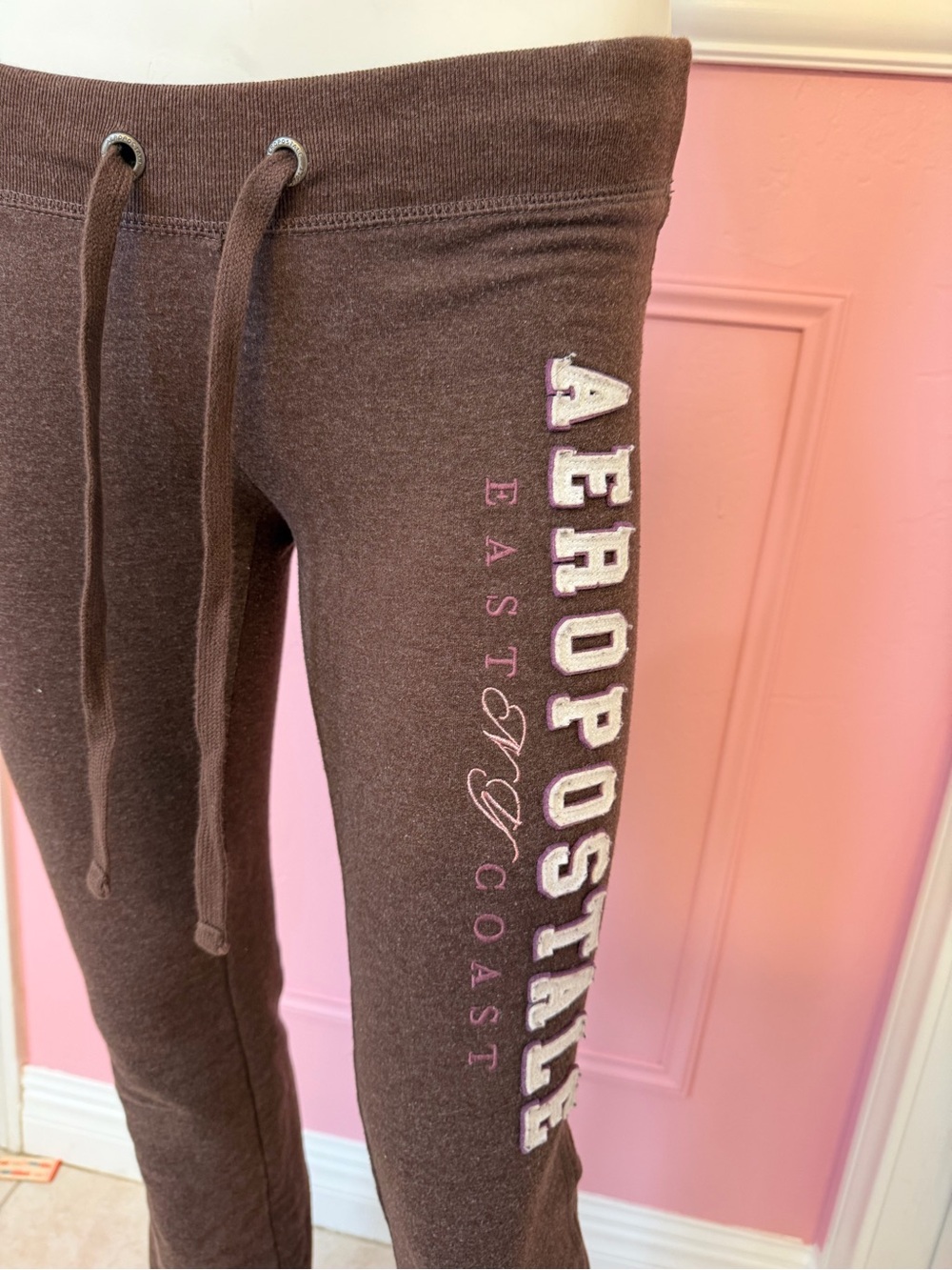 Aeropostale Brown ' Drawstring Flare Sweatpants - Picture 2 of 5
